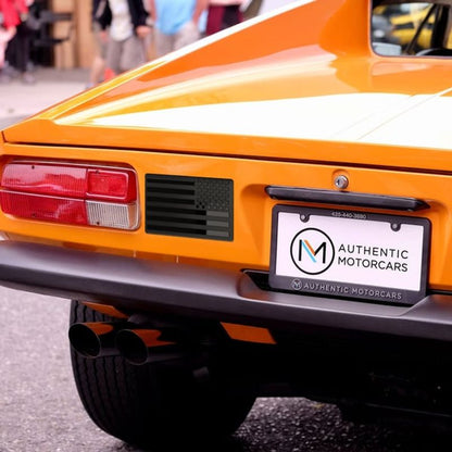 3D All-Black American Flag Emblem Decal